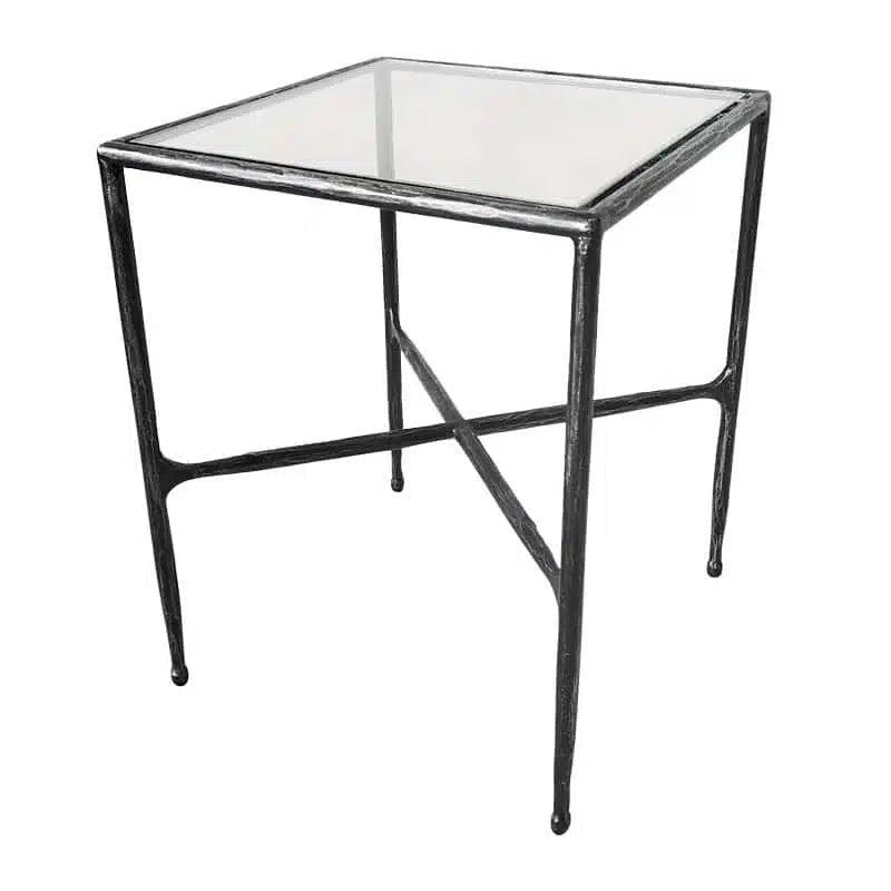Rosta Side Table – Black & Silver