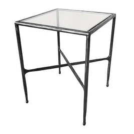 Rosta Side Table – Black & Silver