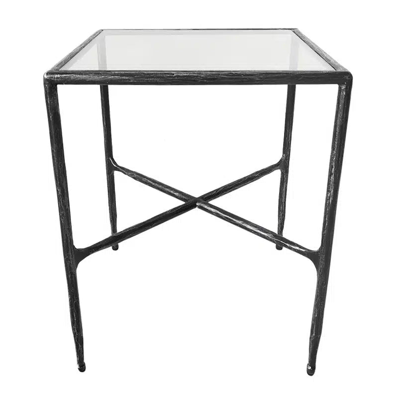 Rosta Side Table – Black & Silver