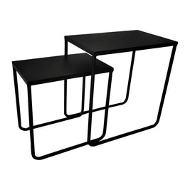 Dallas Rectangle Side Table Nest – Black
