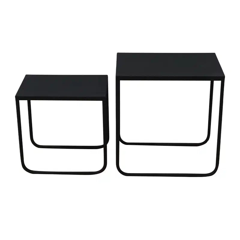 Dallas Rectangle Side Table Nest – Black