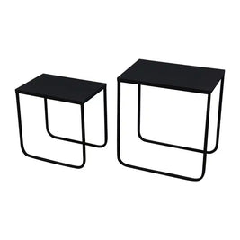Dallas Rectangle Side Table Nest – Black