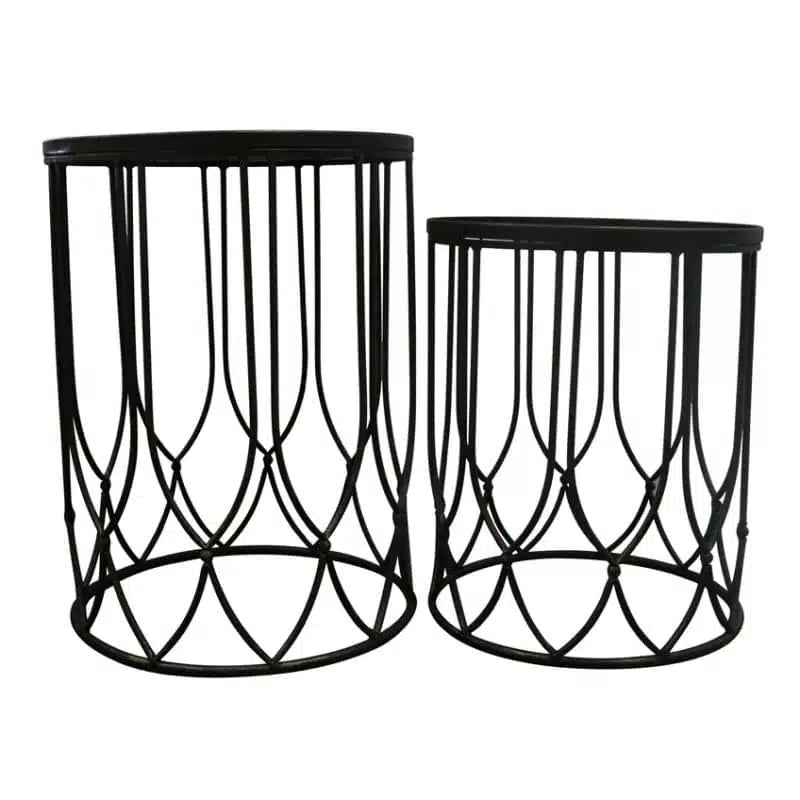 Chang Set of 2 Tables – Burnt Gold