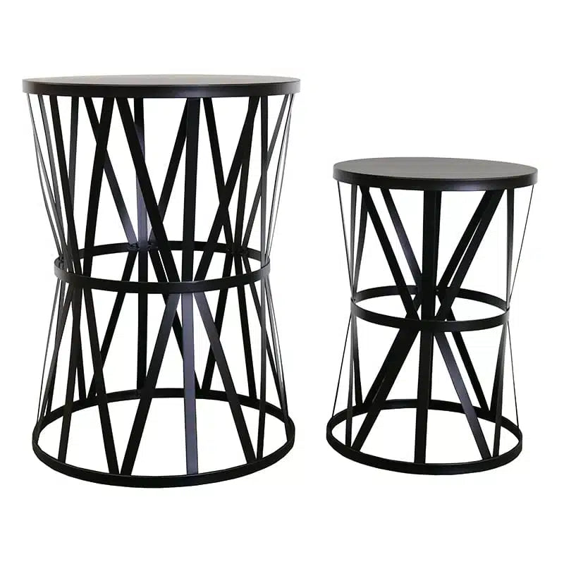 Karon Set of 2 Tables – Black