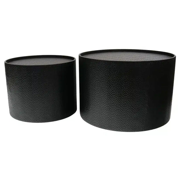 Drum Set 2 Coffee Table – Black (Set of 2)
