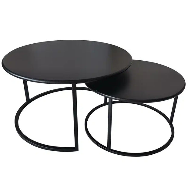 Trang Coffee Table Nest – Black (Set of 2)