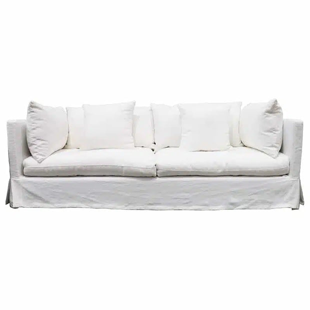 Long Island Sofa White Linen