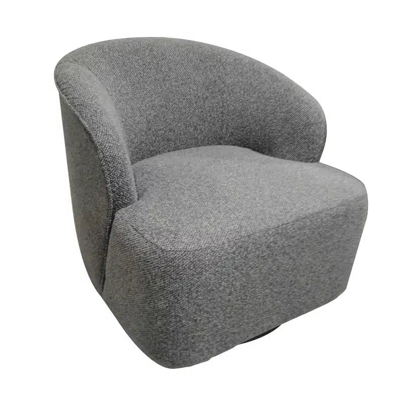 Madison Swivel Armchair- Grey / Black