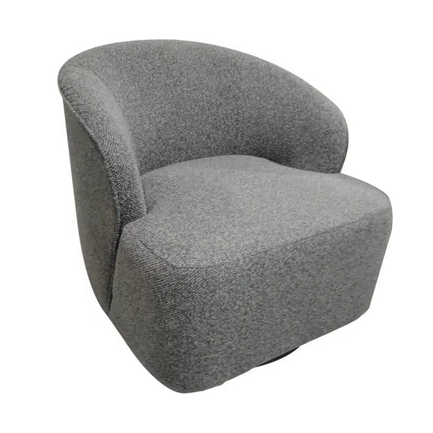 Madison Swivel Armchair- Grey / Black