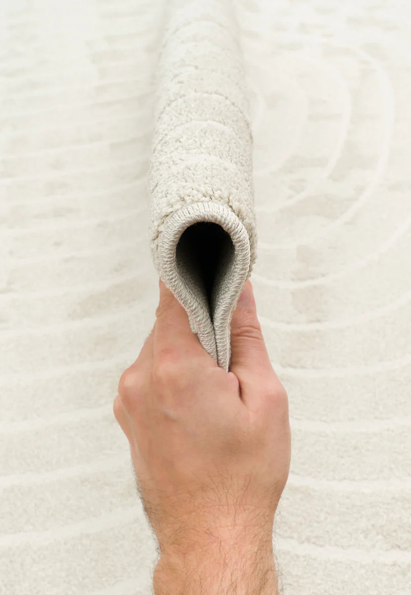 Contemporary Contour Lines Textured Trentino Oval Rug
