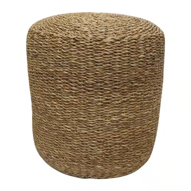Seagrass Pouf 40x40cm- Natural