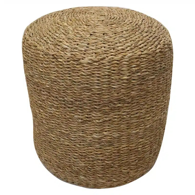 Seagrass Pouf 40x40cm- Natural