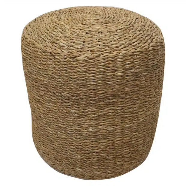 Seagrass Pouf 40x40cm- Natural