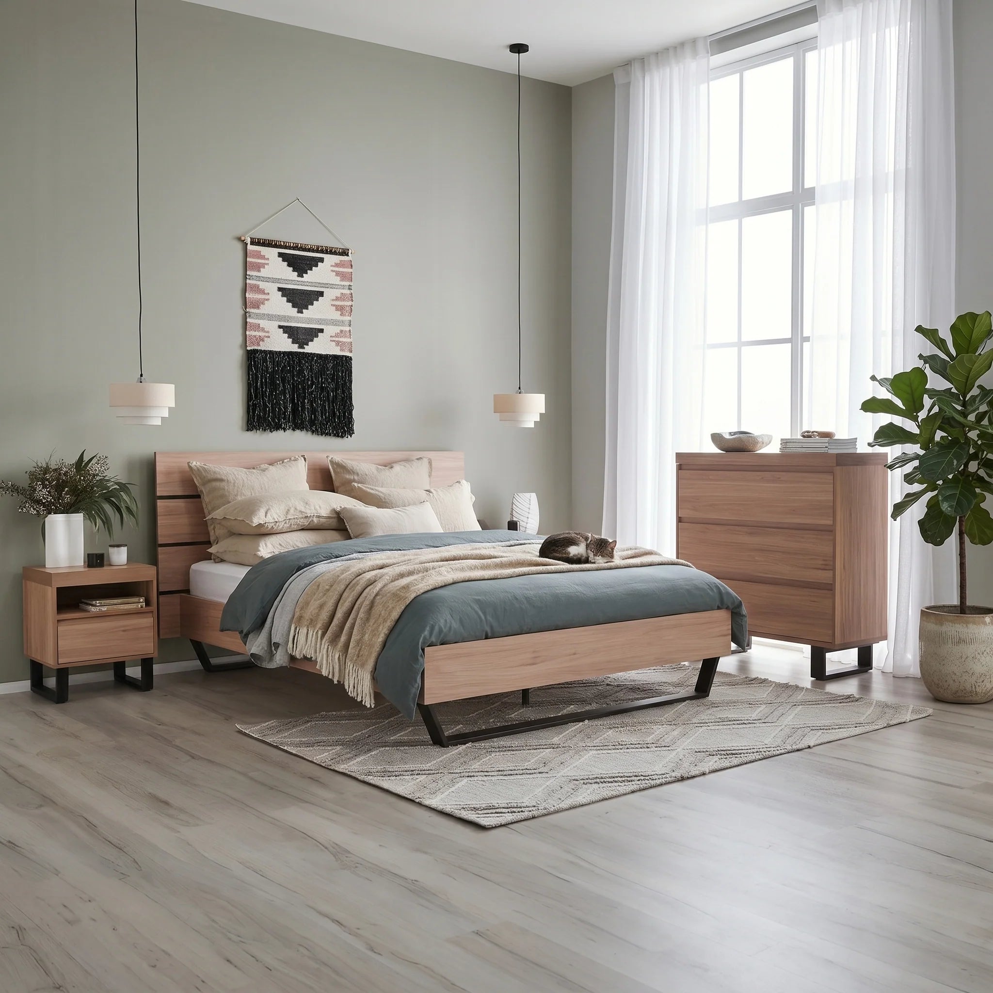Bright Queen Bed