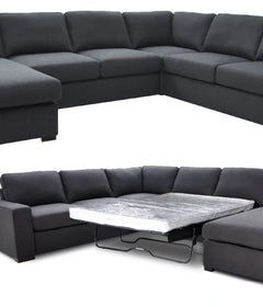 Bronson 6 Seater Modular Lounge Suite with Sofa Bed