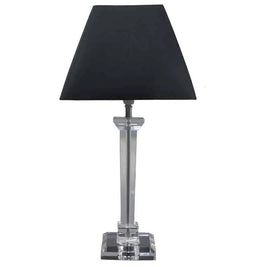Crystal Stem Lamp  - Black & Crystal Stem