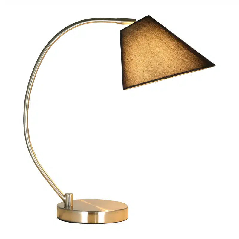 Tijuana Table Lamp - Silver + Black Shade