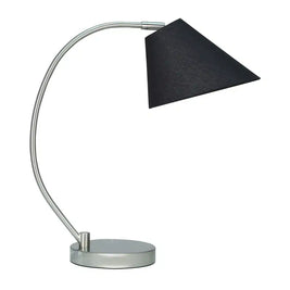 Tijuana Table Lamp - Silver + Black Shade