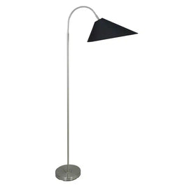 Tijuana Floor Lamp - Silver + Black Shade