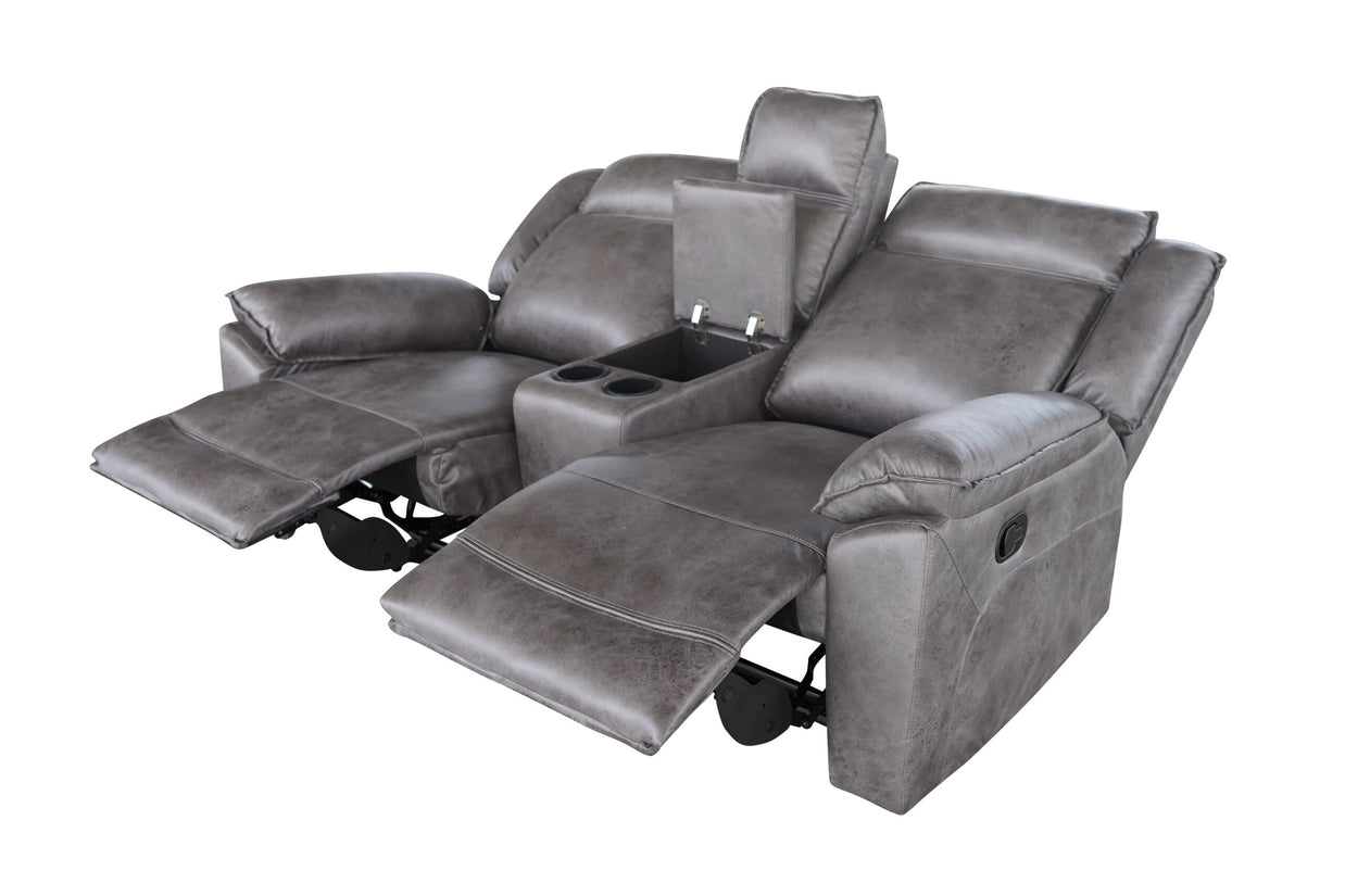 Captain 3+2+1 Manual Recliner Lounge Suite Grey
