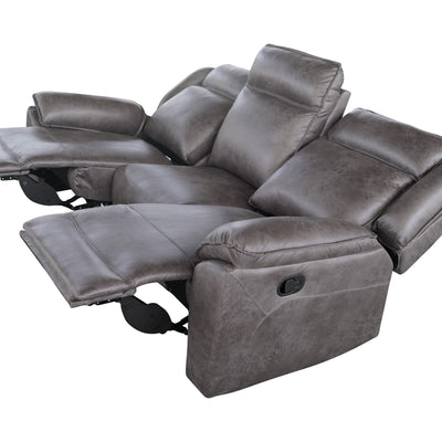 Captain 3+2+1 Manual Recliner Lounge Suite Grey