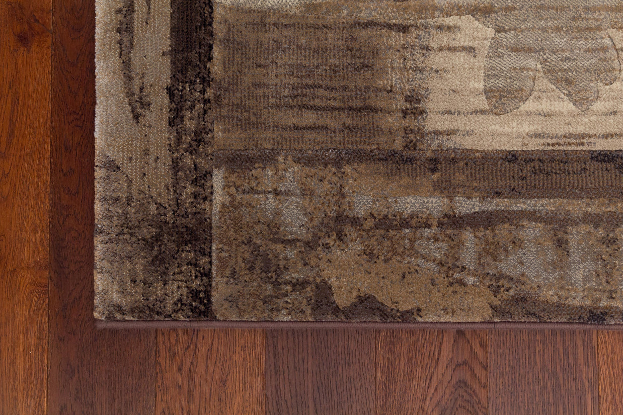 Modern Design Beige & Brown Shade Argentum Rug