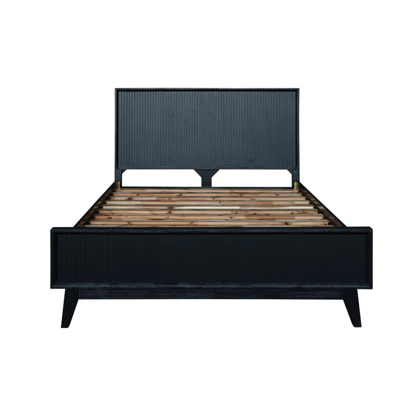 Ella Acacia Bed Frame – Brushed Black