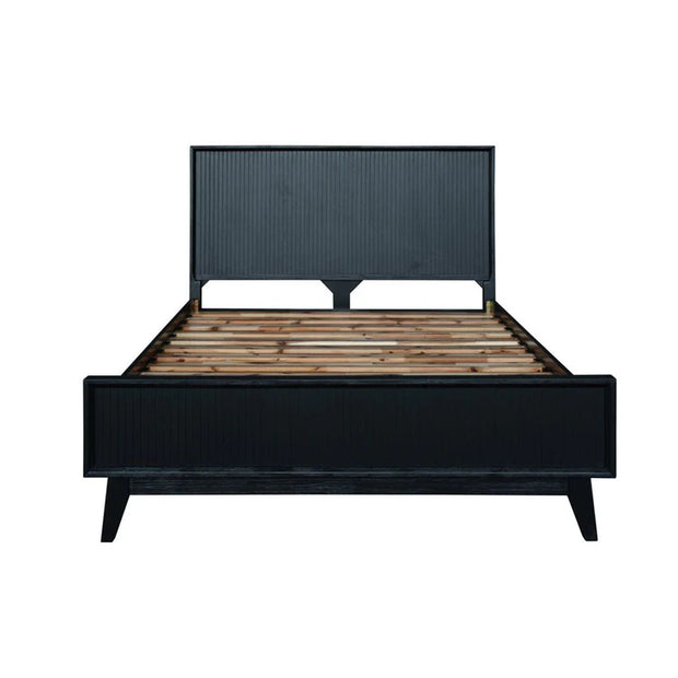 Ella Acacia Bed Frame – Brushed Black