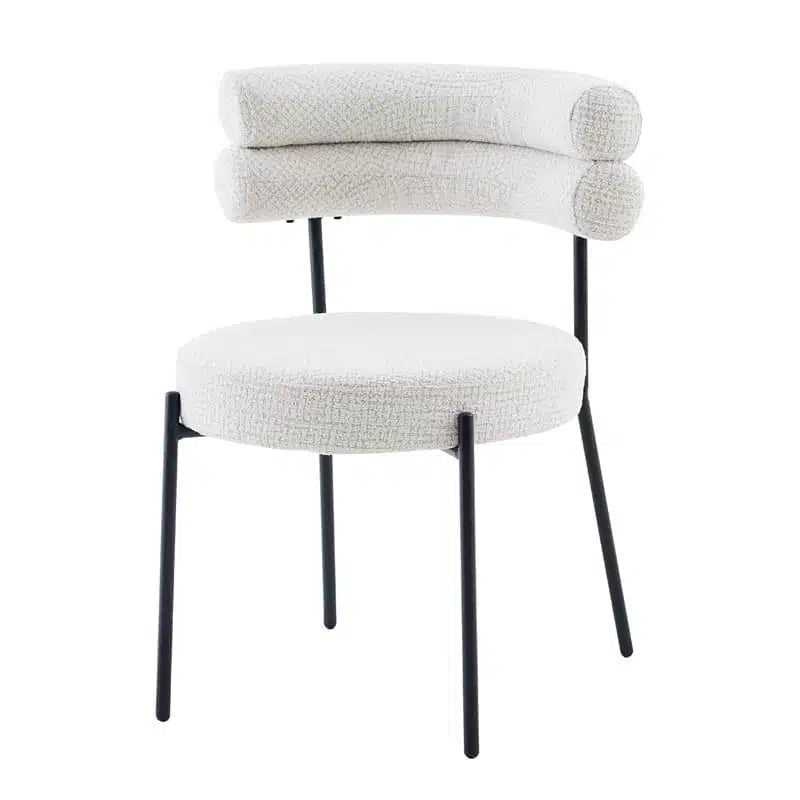 Axel Dining Chair Ivory Fleck