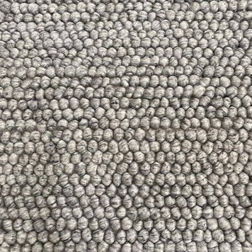 100% Wool Chunky Loop Pile Grey Colour Rug