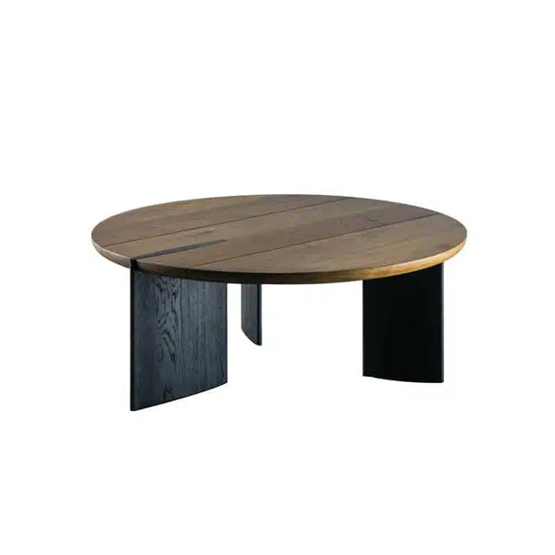 Tsubaki Coffee Table – Chocolate Top + Matte Black Legs