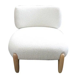 Bella Lounge Chair - Natural + Ecru Fabric