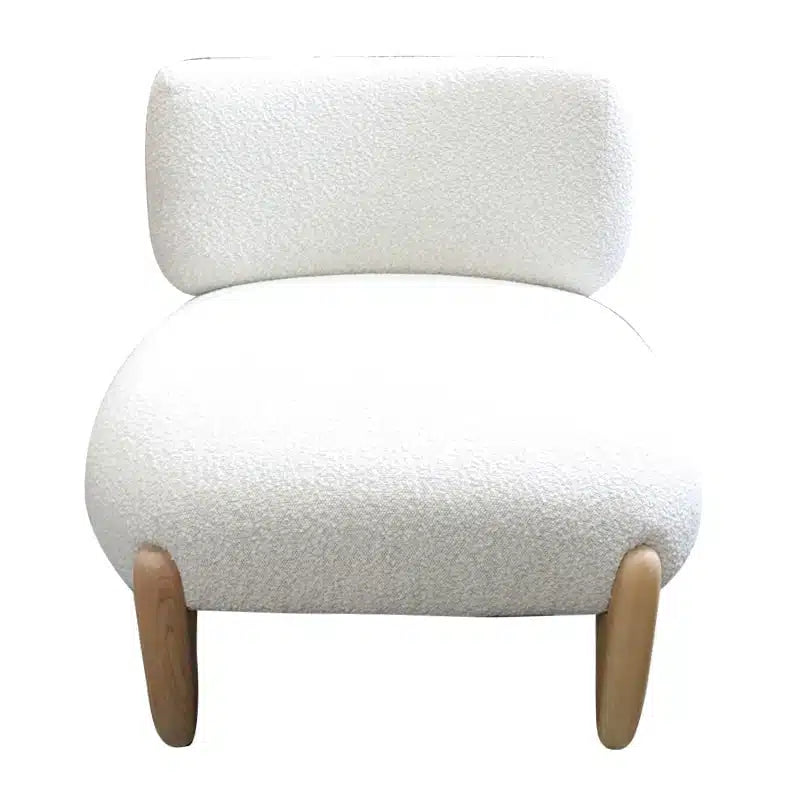 Bella Lounge Chair - Natural + Ecru Fabric