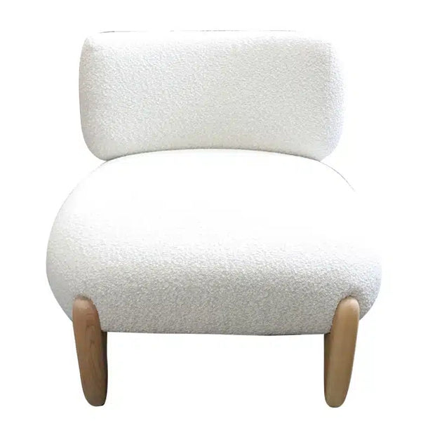 Bella Lounge Chair - Natural + Ecru Fabric
