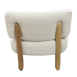 Bella Lounge Chair - Natural + Ecru Fabric