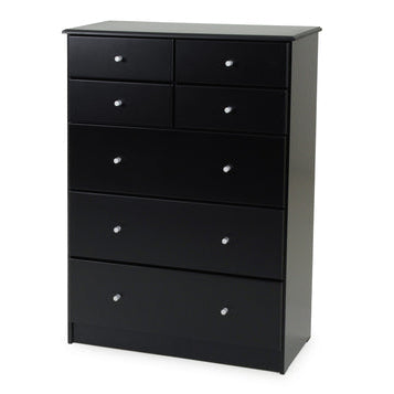 Kingston 7 Drawer Black Tallboy