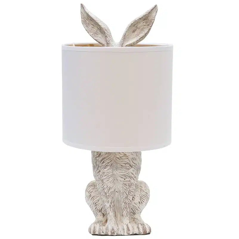 Bunny Table Lamp Stone  - White