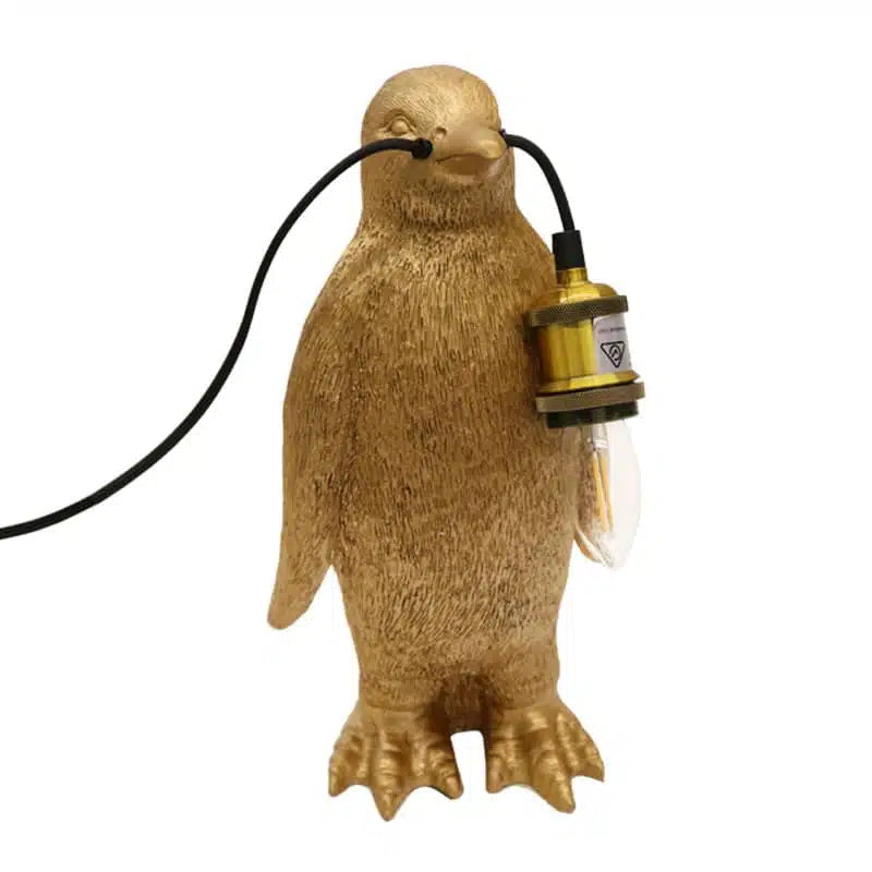 Penguin Table Lamp 36cm - Gold