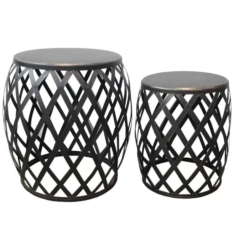 Lamai Set of 2 Tables – Burnt Gold