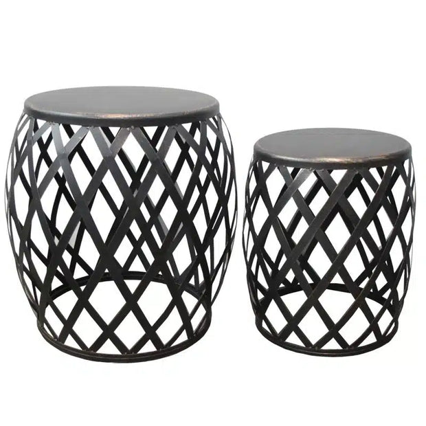 Lamai Set of 2 Tables – Burnt Gold
