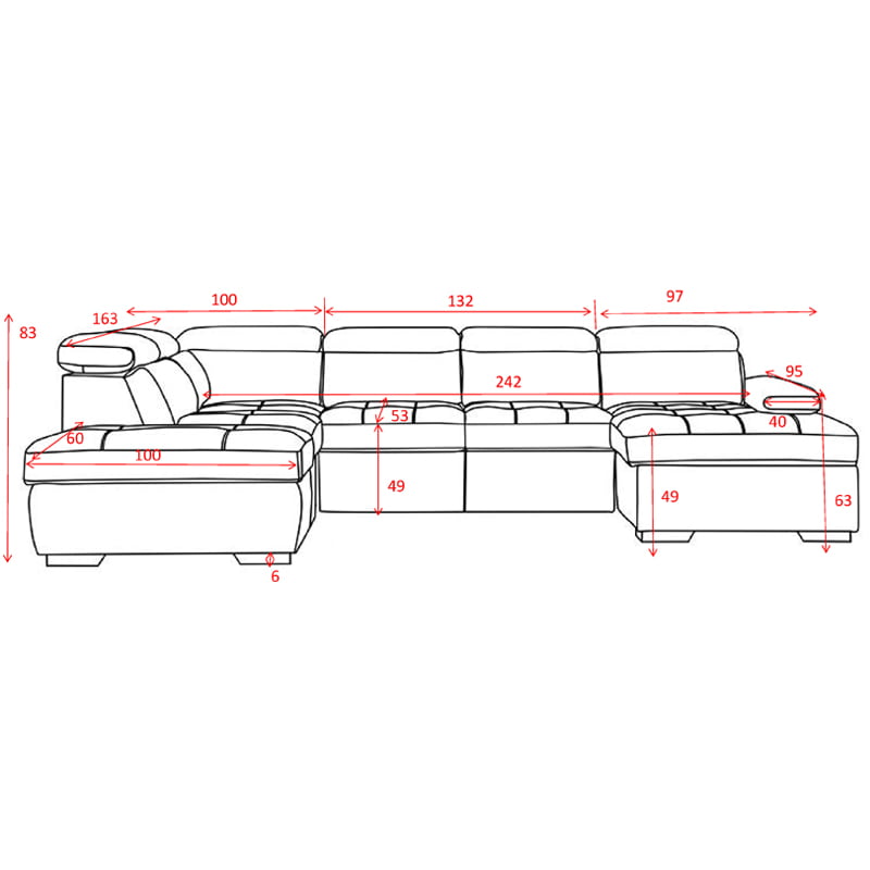 Luminor Corner Couch with Sofa Bed and Storage