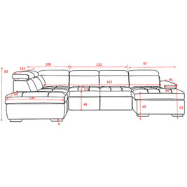 Luminor Corner Couch with Sofa Bed and Storage