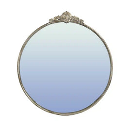 Fleur Mirror 78cm Vintage Silver