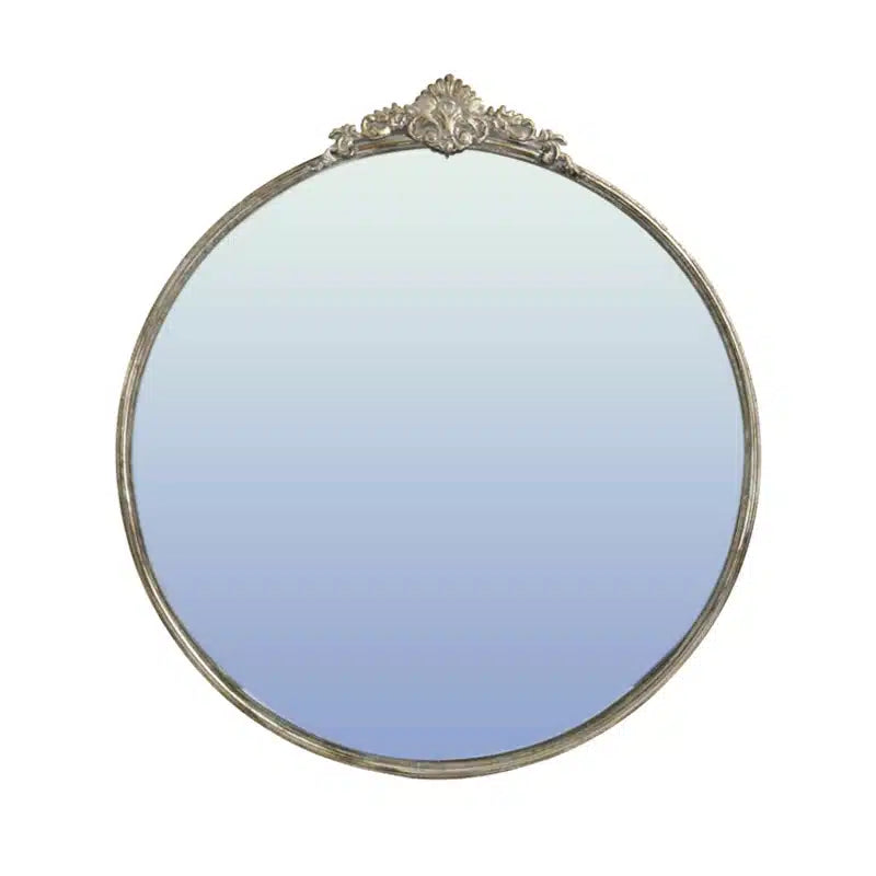Fleur Mirror 78cm Vintage Silver