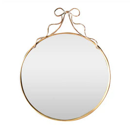 Metal Mirror Bow Round