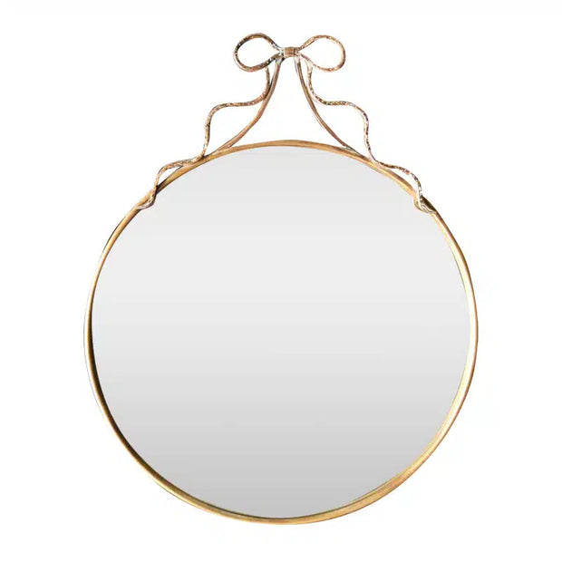 Metal Mirror Bow Round