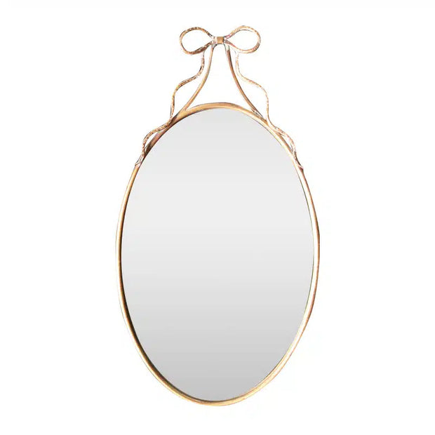 Metal Mirror Bow Round