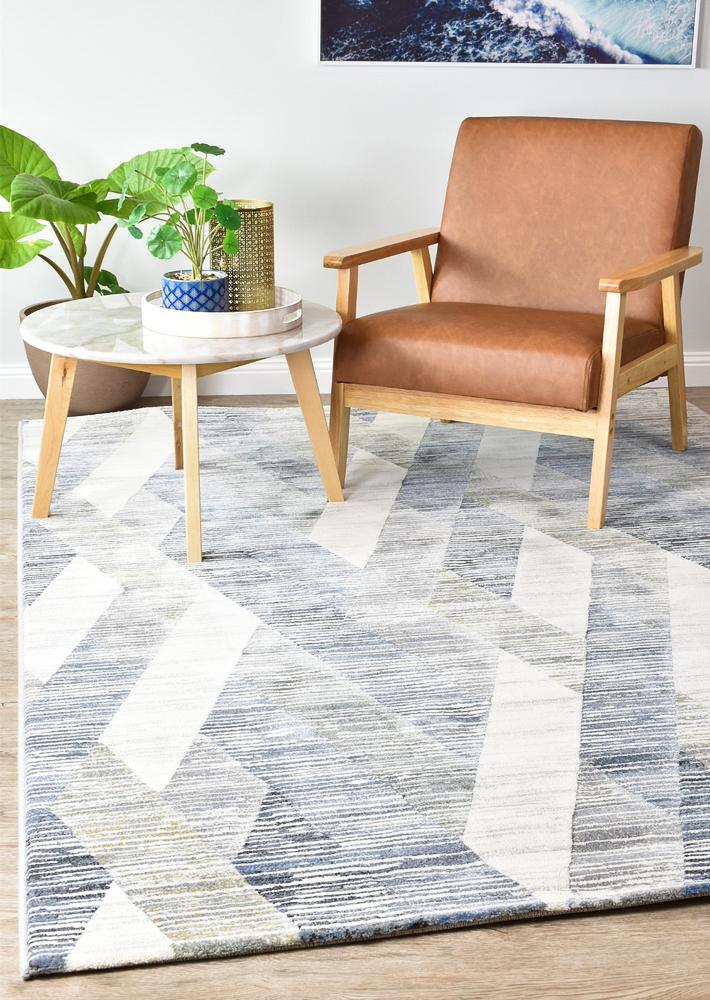Geometric Design Argentum Rug Size: 240 x 330cm