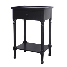Cyrus Tray Top Bedside Table-Black