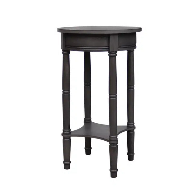 Cyrus Side Table Round- Charcoal